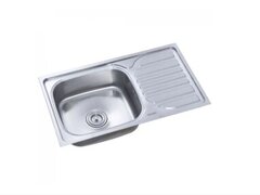 Chiuveta inox pentru blat 43.5x76 cm anticalcar cu preaplin FREDDO ERT-SN 9002S, stanga